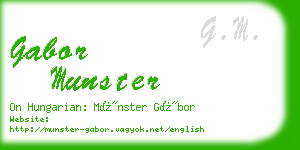 gabor munster business card